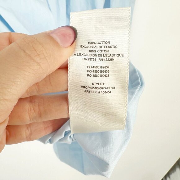 Aritzia Sunday Best Hadley Puff Sleeve Smocked Babydoll Dress Blue Women's M - Picture 8 of 9